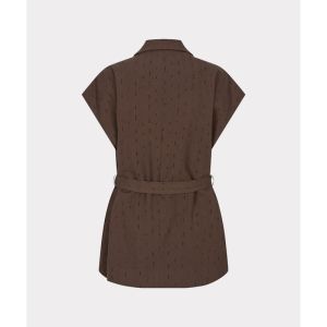 Gilet rhinestones 185 Coffee